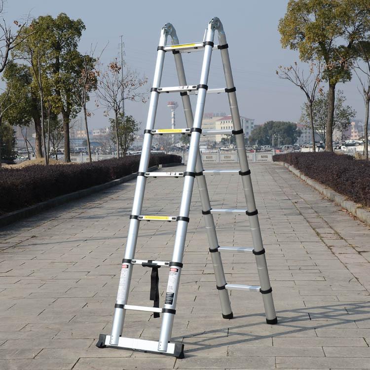 伸缩人字梯5米家用折叠梯子